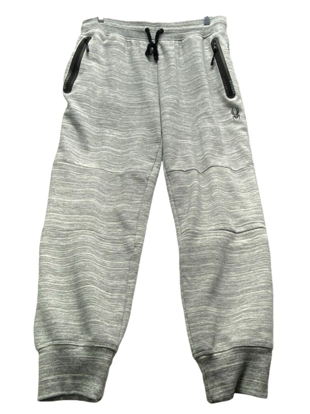 SPYDER Pro Web Men Joggers Sweatpants Sz XL Gray Workout Striated Gym 91-9